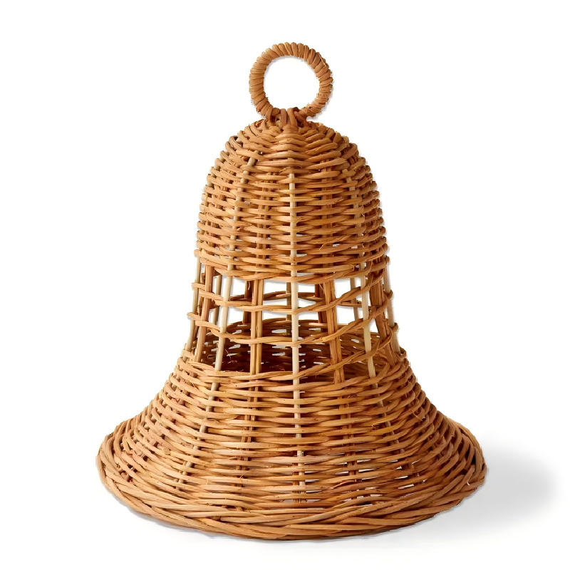 christmas rattan bell decor